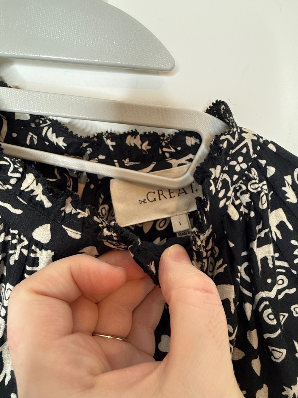 The Great. The Joy Maxi Dress Black Folk Print size 1 /‎ Small Cottagecore Fairy - Picture 4 of 8